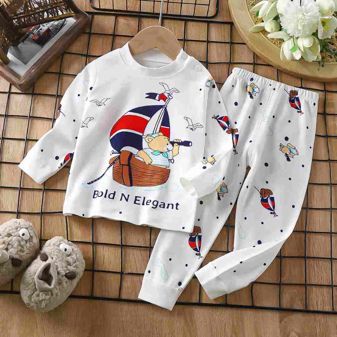 f5e95c78980a84e8db1c2a8d16fcb401_102725162356.jpeg Детская пижама Babys Bold N Elegant Белый 1
