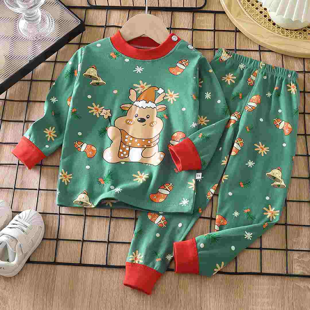 4bc39c06b776872f124347bece65e5ba_102725161737.jpeg Детская пижама Babys Новогодний олень Зеленый 1