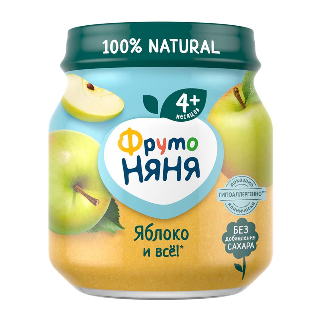 630c314a7e88bd946386f62cd92ad39f_110825135359.jpeg Пюре ФрутоНяня яблоко 100 гр 4+ мес. 1