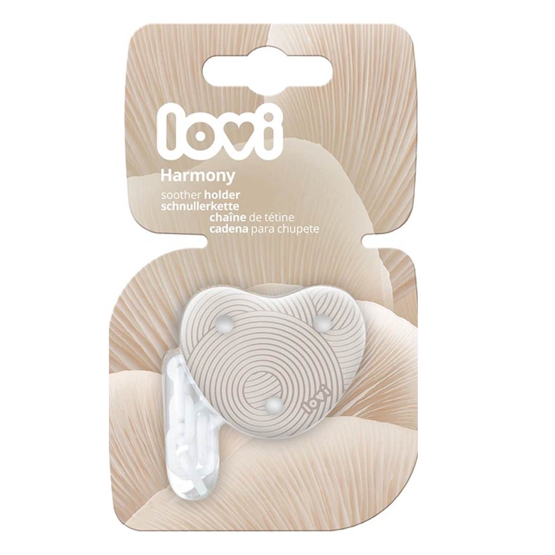 dda75dccb4bc0303d3b5dfb4156e7444_112625133810.jpeg Держатель для пустышки LOVI Harmony Сердечко Бежевый 1