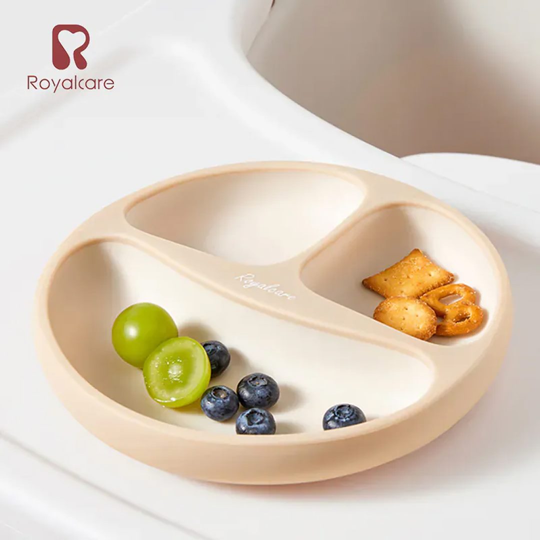 ae7586de1c93f69bedb38ef768e039b5_121525102523.jpeg Тарелочка на присоске Royalcare с разделениями Бежевый 6+ мес 1