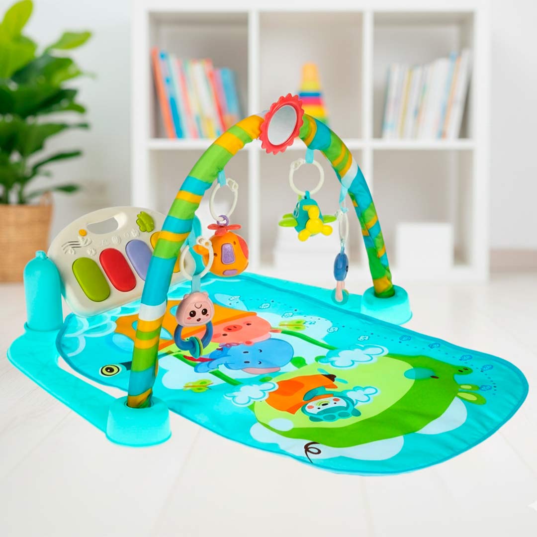 80ba51a1c7af2cd780efd14f33ddcfbb_012226135439.jpeg Развивающий коврик Babys piano gym mat Мишка на самолете Зеленый 1