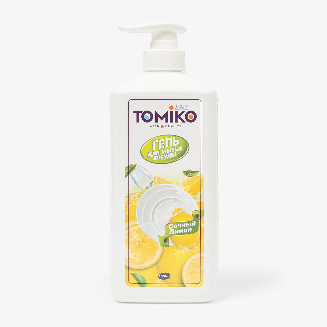 9489fc2f03924aea99a3b78c60411f0d_021226143947.jpeg Гель для мытья посуды Tomiko Сочный лимон 1 л 1