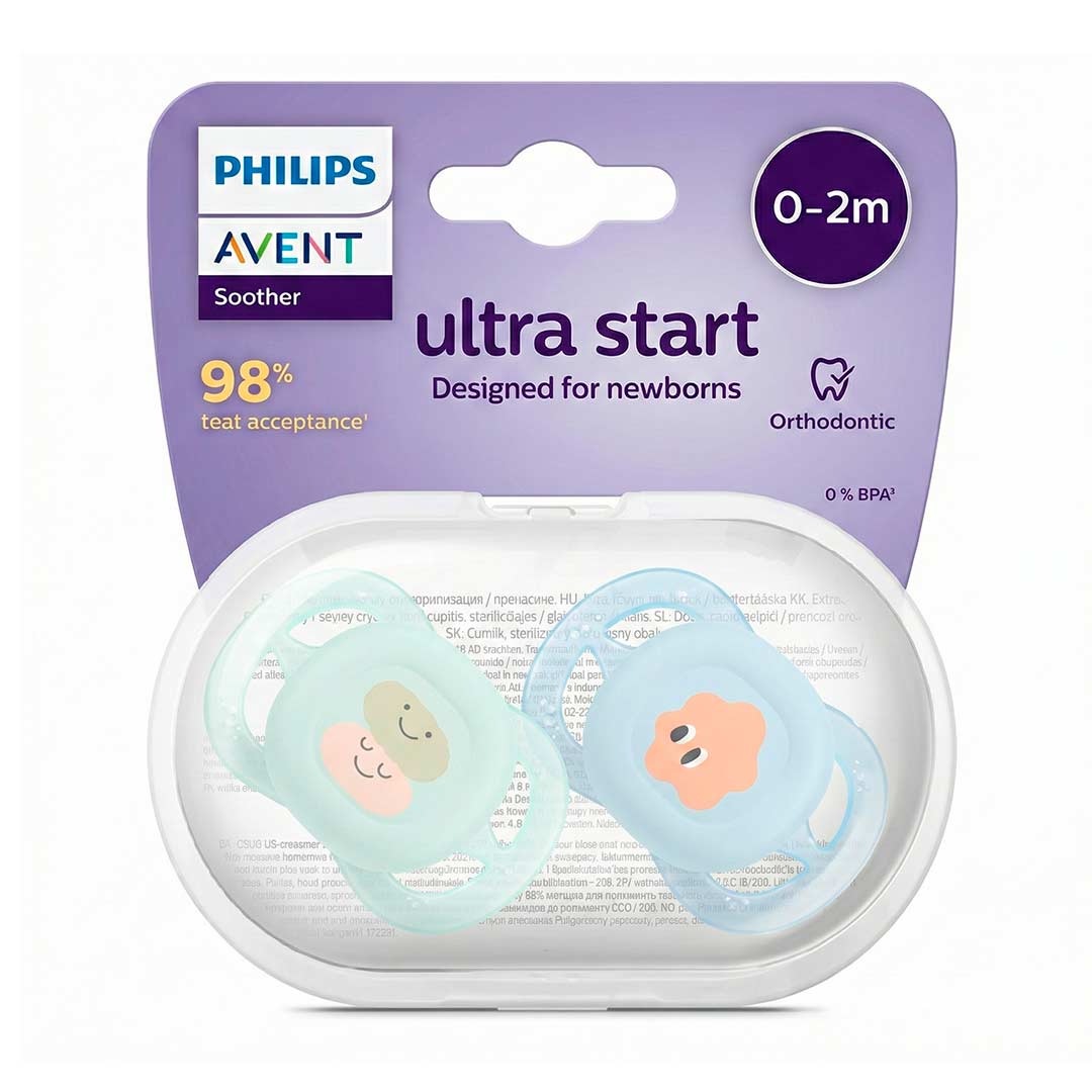 9a8e518a224f4b8d38ab3cacc1d38f85_021126182149.jpeg Пустышка Philips Avent Ultrastart Смайлики Клякса 0-2 мес 2 шт 1