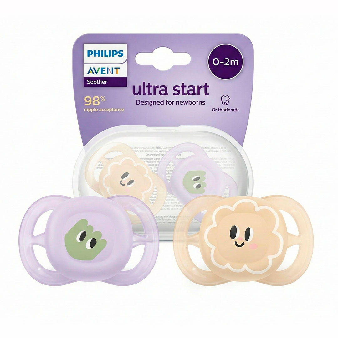 ce5cdbe6af5e4c307970cd629d4ff5f7_020826154817.jpeg Пустышка Philips Avent Ultrastart Рожицы 0-2 мес 2 шт 1
