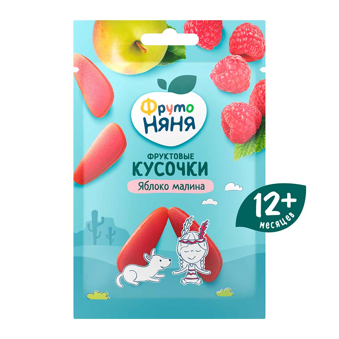 245307e301de01af80b45452c64d9c16_031226170513.jpeg Фруктовые кусочки ФрутоНяня из яблок и малины 12+ мес 15 гр 1