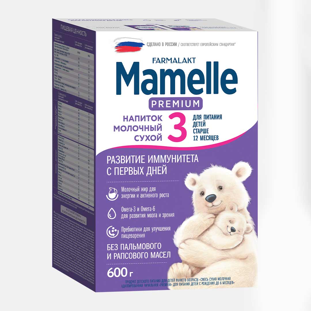 40e1c5ec2047128579aec7336c9b53d7_032026193950.jpeg Сухая молочная смесь Mamelle Premium 3 600 гр 12+ мес 1