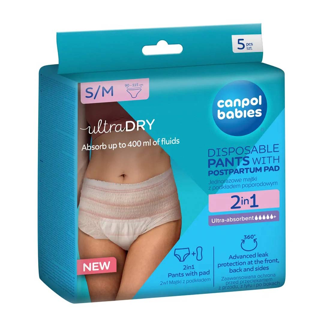 87fdaca0c9cc7d805a958423e4af1c9f_030926160309.jpeg Послеродовые трусики Canpol babies одноразовые 2-в-1 дышащие ультраабсорбирующие S/M 5 шт 1