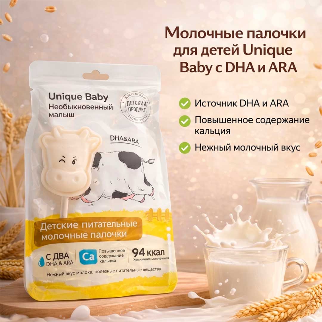 189e090d0242c9606369e33922d53419_042926114724.jpeg Молочные леденцы Unique Baby 12+ мес 6 гр 1шт 1