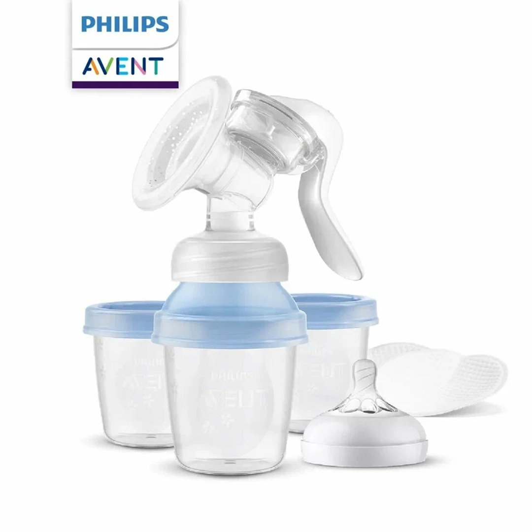 4ef39df216ba759baf88aaf015b7da5a_072926142406.jpeg Ручной молокоотсос Philips Avent Natural с контейнерами SCF430/13 1