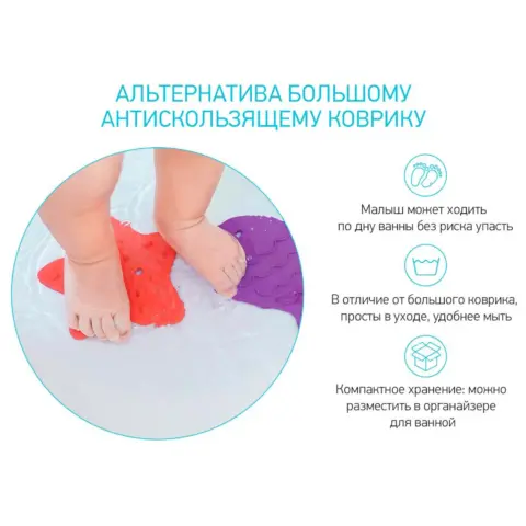 Фото Антискользящие мини-коврики ROXY-KIDS 8 шт