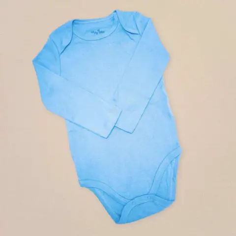 Фото Боди длинный рукав Hello Baby Однотонный Голубой