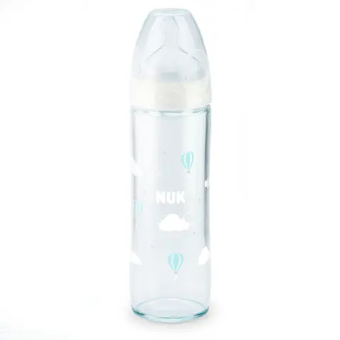 Фото Бутылочка стеклянная NUK New Classik First Choice+ 240 мл 0-6 мес