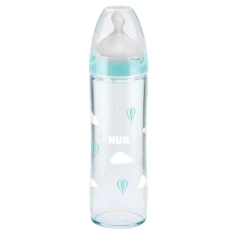 Фото Бутылочка стеклянная NUK New Classik First Choice+ 240 мл 0-6 мес