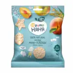 ФрутоНяня Мини хлебцы рисовые с яблоком и персиком 30 г 12+ мес