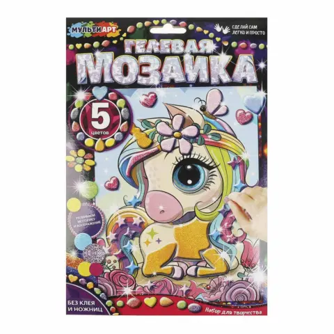 Фото Гелевая мозаика 5 цветов лис