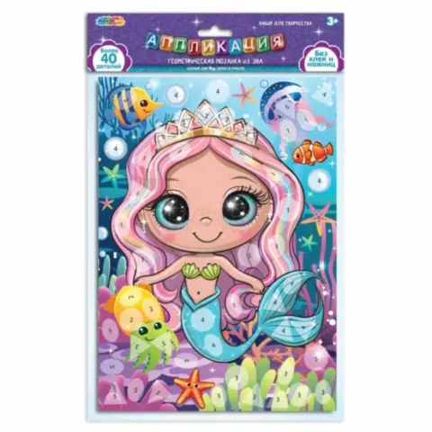 Фото Геометрическая мозаика MultiArt из эва 15х21 см большие глазки