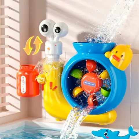 Фото Игрушка для купания Улитка с водным колесом и душем на присоске