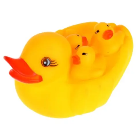Фото Игрушка для ванны Играем вместе утка-мыльница с утятами в сетке