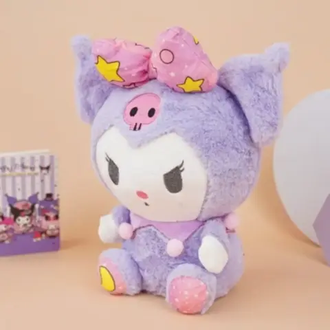 Фото Игрушка мягкая Мульти-пульти Kuromi San RIO Куроми Бантик звездочка Розовый