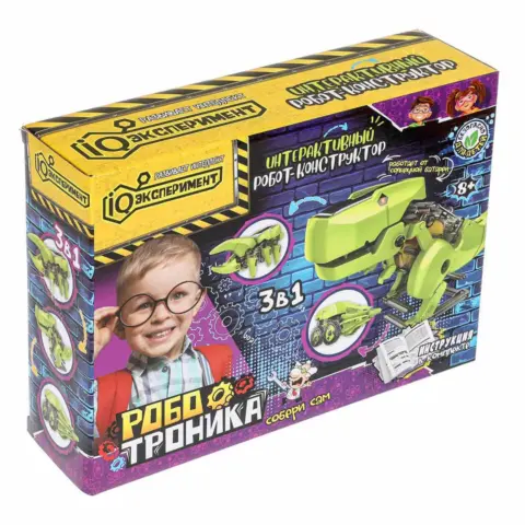 Фото Игрушка опыты робот-конструктор 3-в-1 IQ Эксперимент