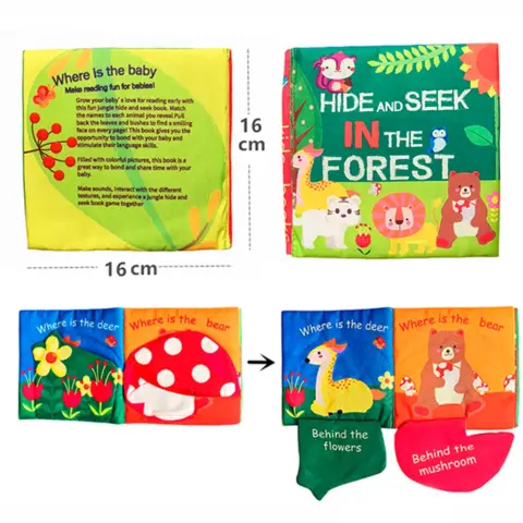 Фото Книжка-шуршалка kidsbooks Hide and seek in the forest