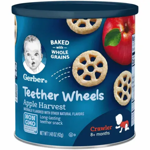Фото Колесики-прорезыватели Gerber яблоко 8+ мес 42 гр