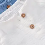 Комплект 2ка Муслиновый Слип + шапочка 3 пуговицы Белый — 3