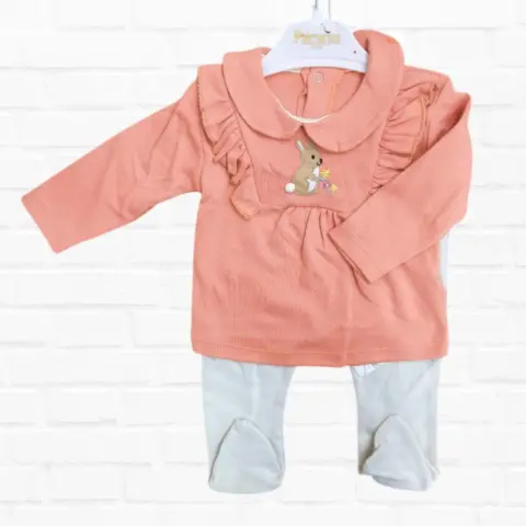 Фото Комплект 2ка Palmarius baby зайка свитшот + ползунки Оранжевый