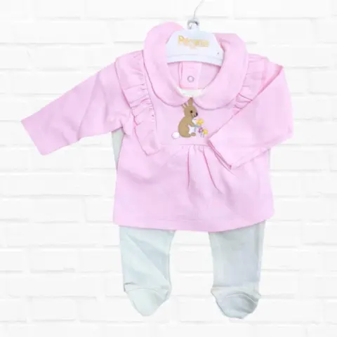Фото Комплект 2ка Palmarius baby зайка свитшот + ползунки Розовый