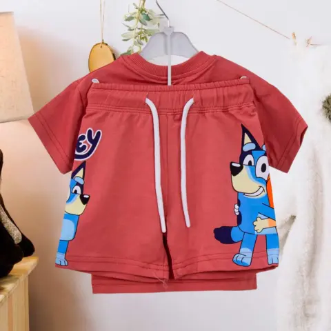 Фото Комплект 2ка ZARA Bluey and bingo футболка + шорты Оранжевый