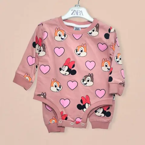 Фото Комплект 2ка ZARA Disney боди + штаны Бежевый