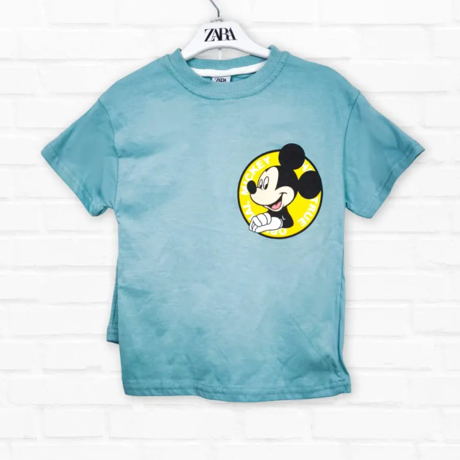 Комплект 2ка ZARA Disney Mickey Mouse & Friends футболка + шорты Ментоловый — 3