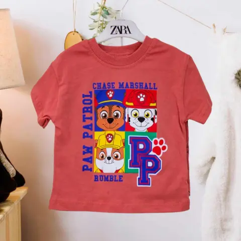 Фото Комплект 2ка ZARA Paw patrol футболка + шорты Оранжевый