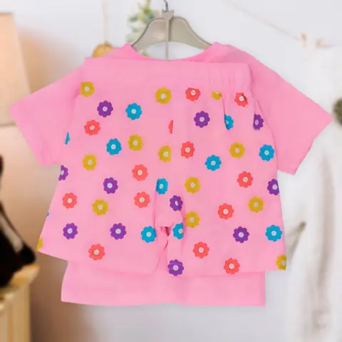 Фото Комплект 2ка ZARA Paw patrol Скай и Еверест футболка + шорты Розовый