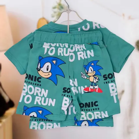 Фото Комплект 2ка ZARA Sonic футболка + шорты Ментоловый