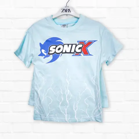 Фото Комплект 2ка ZARA SonicX футболка + шорты Голубой