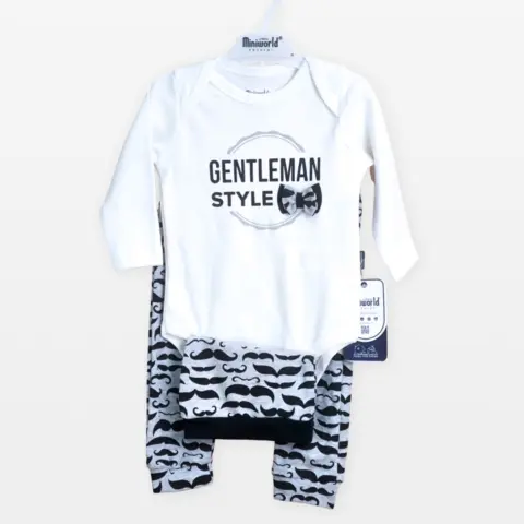 Фото Комплект 3ка Miniworld боди + штаны + шапочка Gentleman style