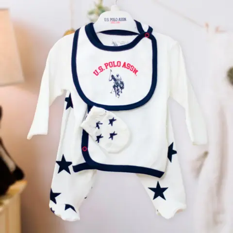 Фото Комплект 5ка US POLO ASSN 0-3 мес звезды Бело-синий
