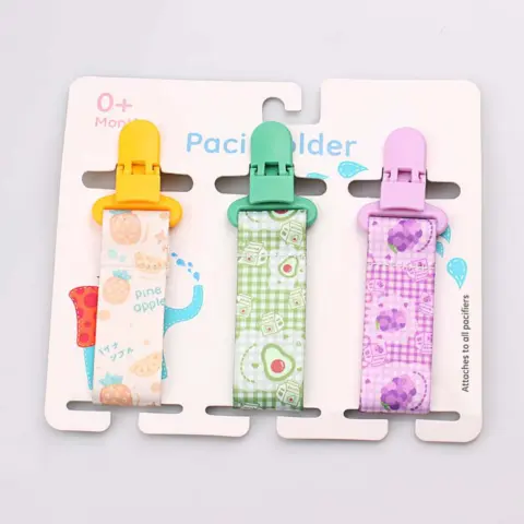 Фото Комплект держателей на прищепке Paci Holder Авокадо, Ананас, Виноград 3 шт