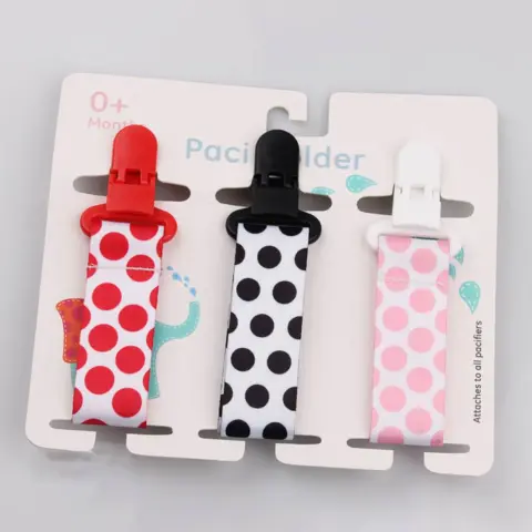 Фото Комплект держателей на прищепке Paci Holder Горошек 3 шт