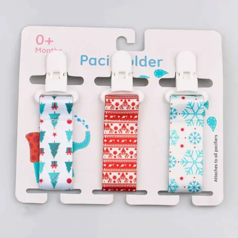 Фото Комплект держателей на прищепке Paci Holder Новый год 3 шт