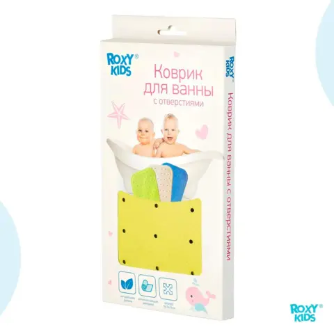 Фото Коврик для ванны с отверстиями ROXY-KIDS 34,5*76 см