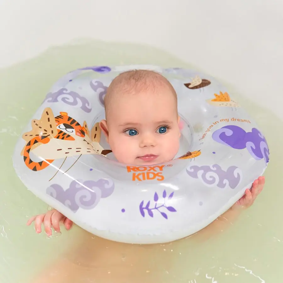 Круг для купания ROXY-KIDS Flipper надувной на шею+сказка 38*39 см Tiger bird 0-3 лет — 2
