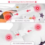 Круг для купания ROXY-KIDS Flipper надувной на шею+сказка 38*39 см Tiger star 0-3 лет — 5