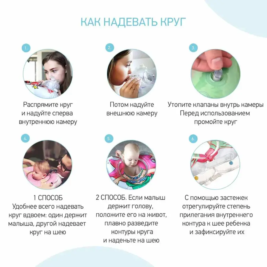 Круг для купания ROXY-KIDS Flipper надувной на шею 38х39 см Футболист 0-3 лет — 9