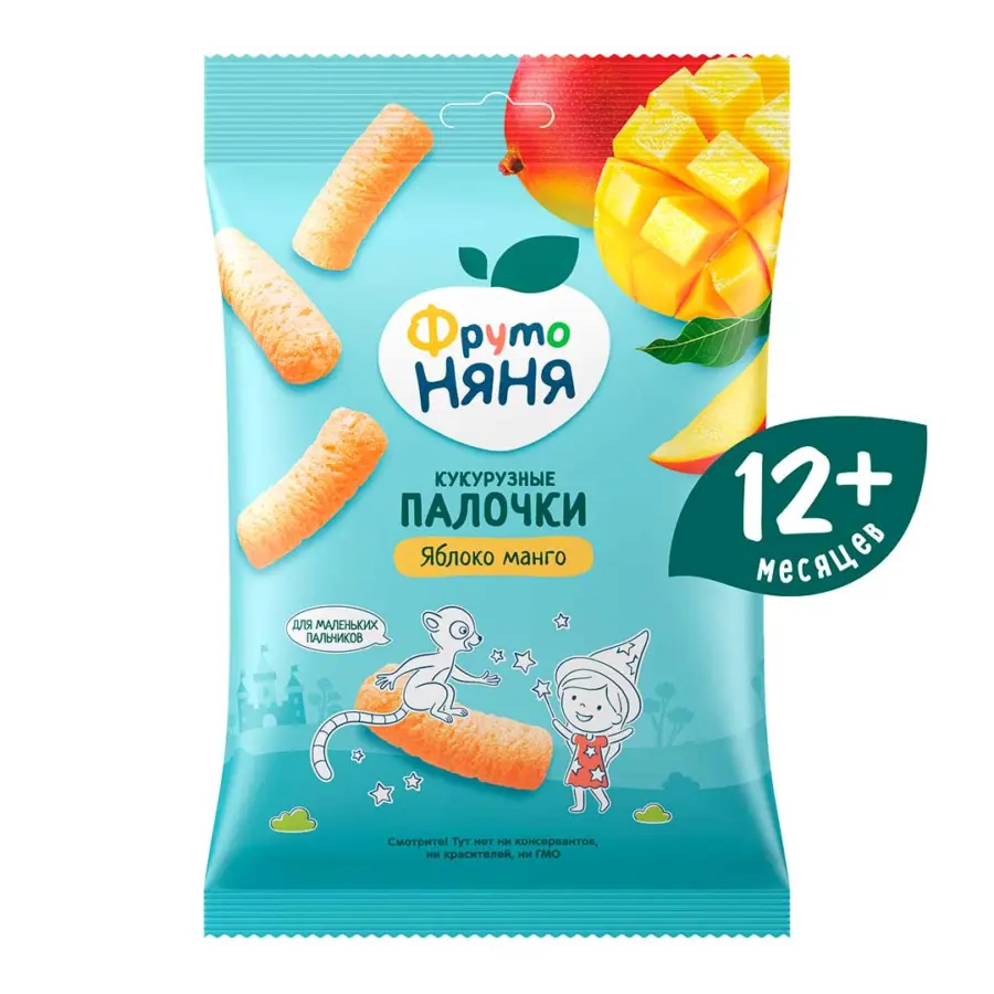 Кукурузные палочки ФрутоНяня с яблоком и манго — 4