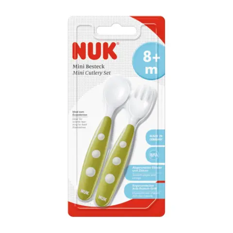 Фото Ложка и вилка NUK 8+ мес