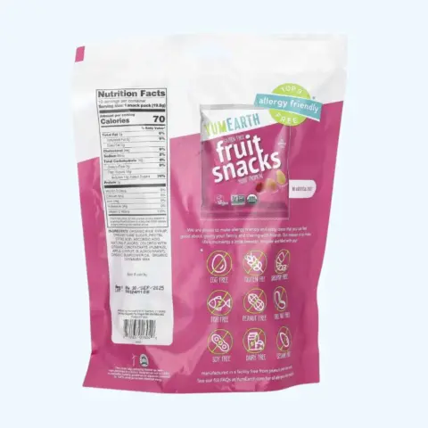 Фото Мармелад YumEarth Organic Tropical со вкусом ананаса, манго и черники 19,8 гр