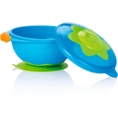 Фото Миска на присоске с крышкой Nuby